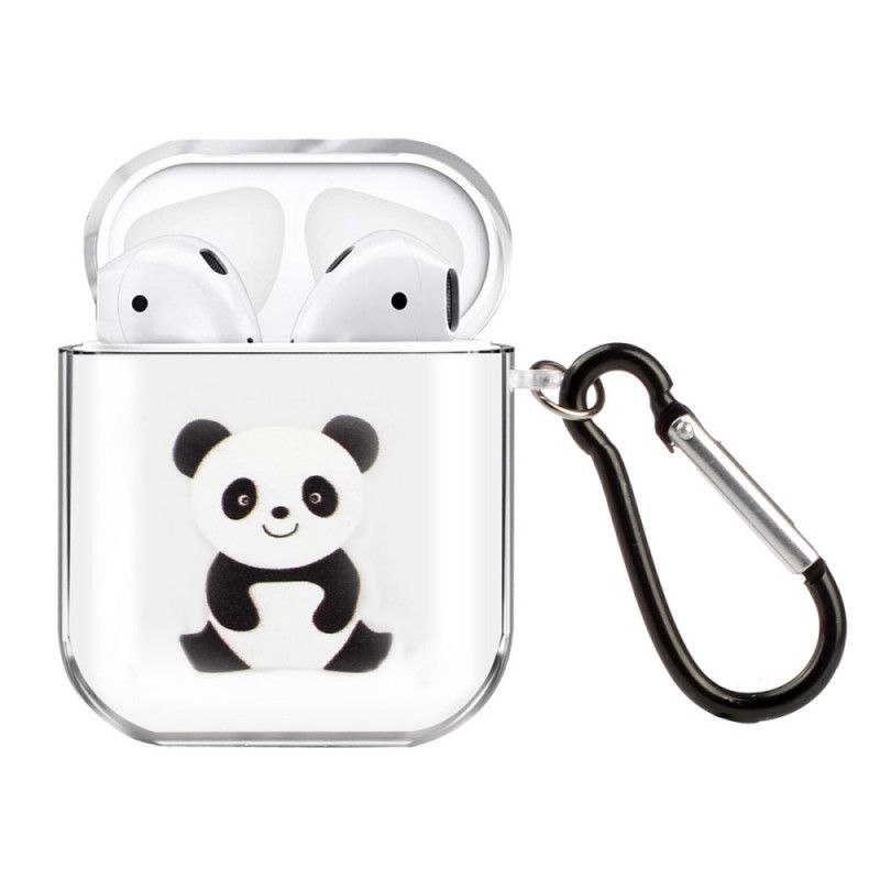 Skal AirPods Svart Transparent Silikonpandaserie