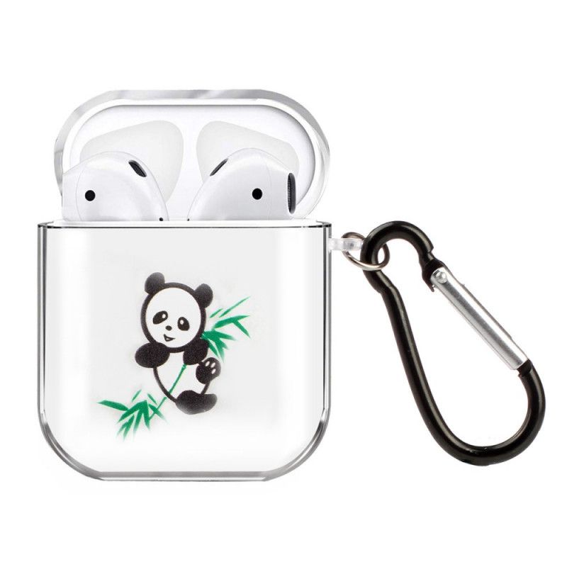 Skal AirPods Svart Transparent Silikonpandaserie