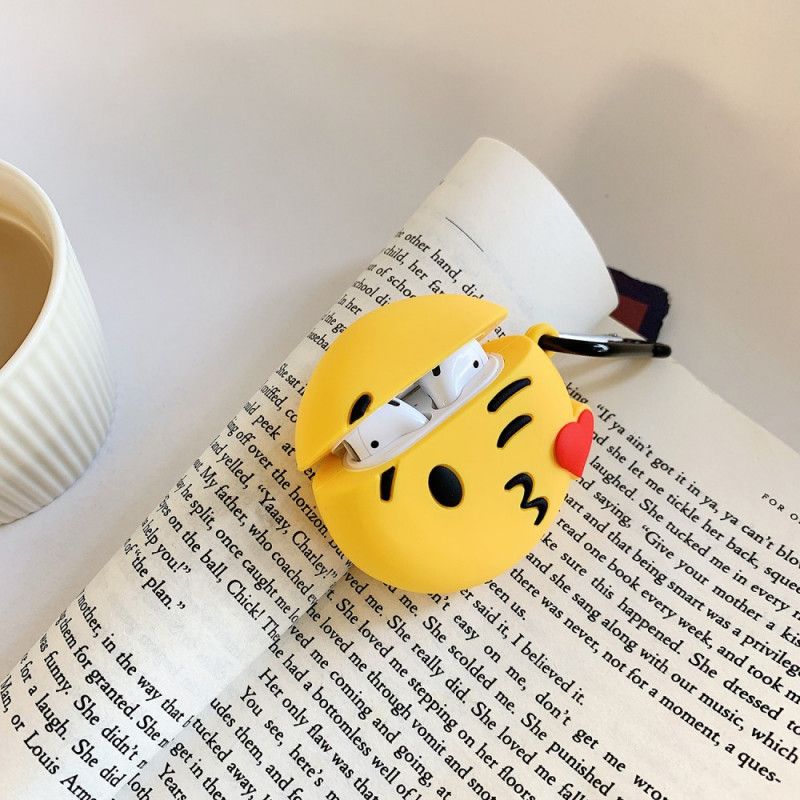 Skal AirPods Vit Emoji Med Karbinhake