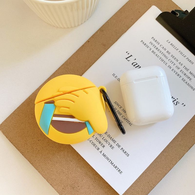 Skal AirPods Vit Emoji Med Karbinhake