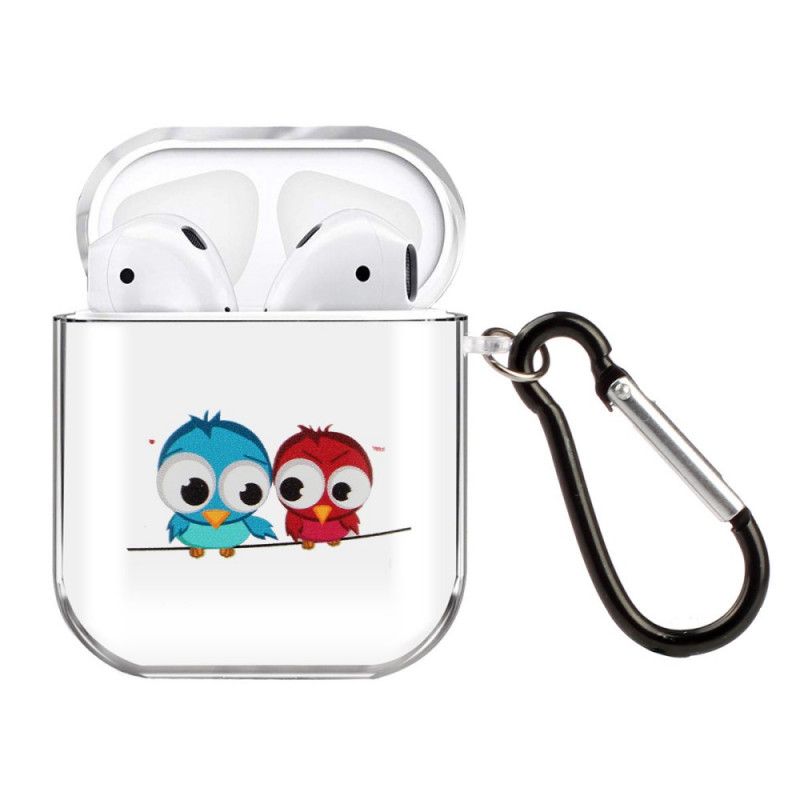 Skal för AirPods Gul Transparent Silikonfågelserie