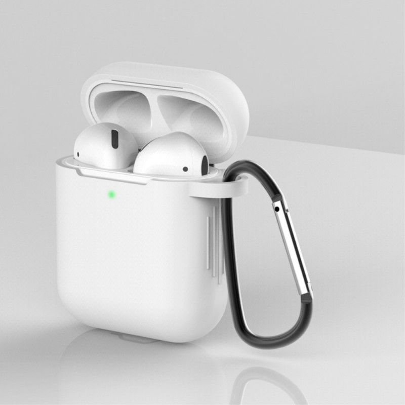 Skal för AirPods Svart Silikon Med Karbinhake