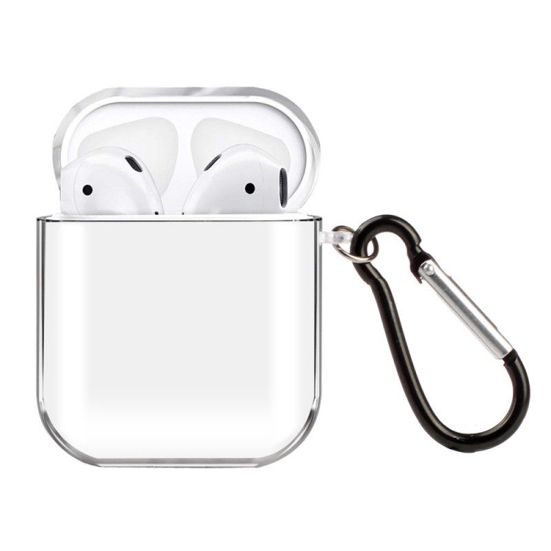 Skal för AirPods Transparent Silikon Med Karbinhake