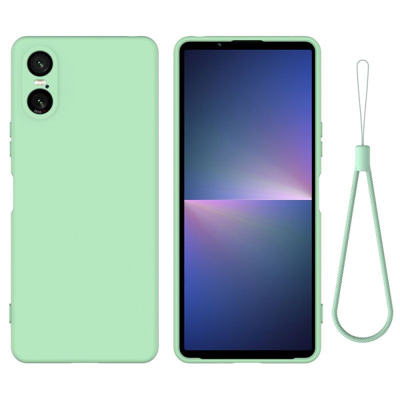 Skal Sony Xperia 10 Vi Telefonfodral Flytande Silikonrem