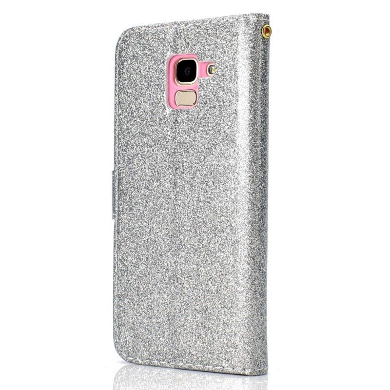 Fodral Samsung Galaxy J6 Lila Glitter