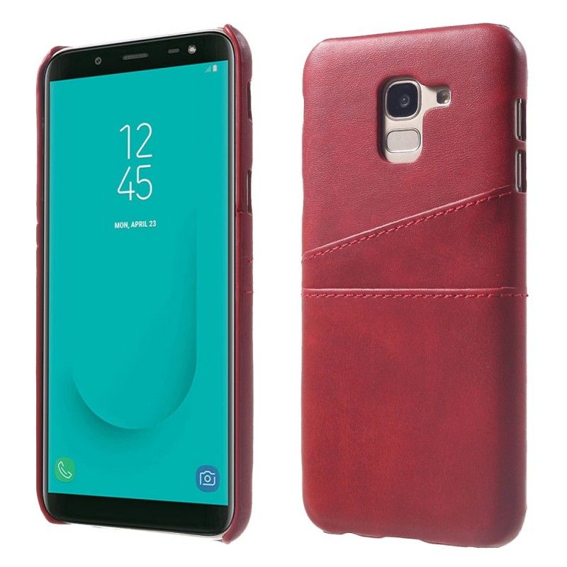 Skal Samsung Galaxy J6 Svart Korthållare