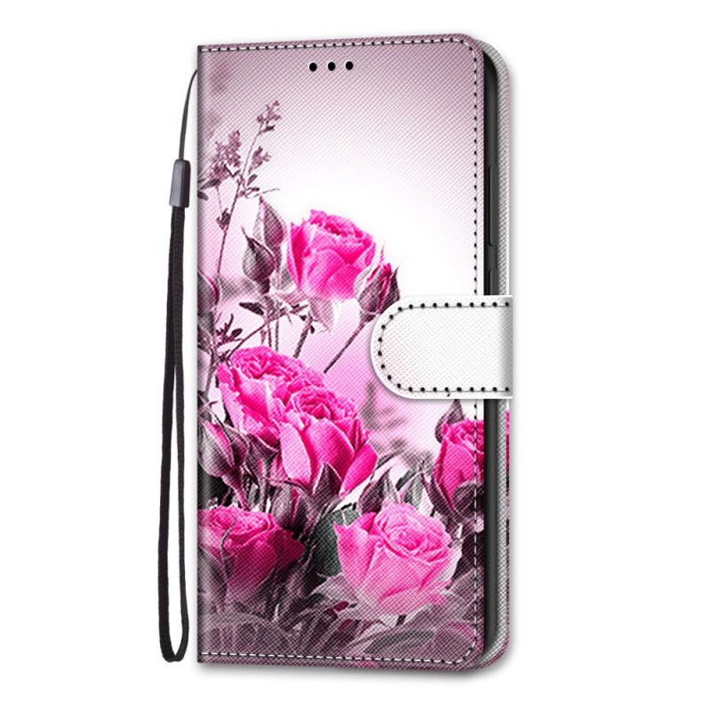 Fodral Xiaomi Mi 10T Lite 5G / Redmi Note 9 Pro 5G Röd Bara Blommor