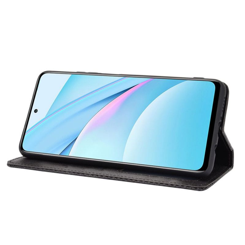 Folio-fodral för Xiaomi Mi 10T Lite 5G / Redmi Note 9 Pro 5G Svart Vintageeffekt