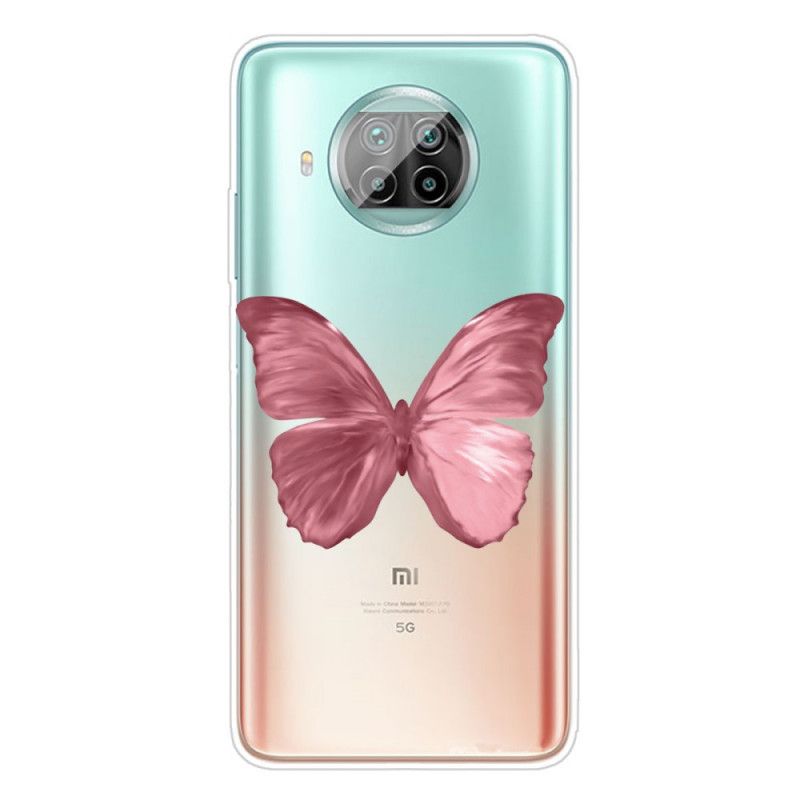 Skal för Xiaomi Mi 10T Lite 5G / Redmi Note 9 Pro 5G Rosa Fjärilar Fjärilar