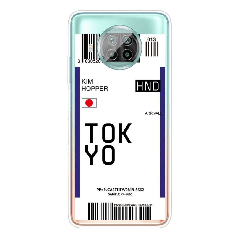 Skal för Xiaomi Mi 10T Lite 5G / Redmi Note 9 Pro 5G Svart Boarding Pass Tokyo