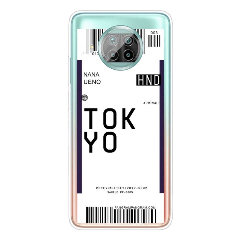 Skal för Xiaomi Mi 10T Lite 5G / Redmi Note 9 Pro 5G Svart Boarding Pass Tokyo