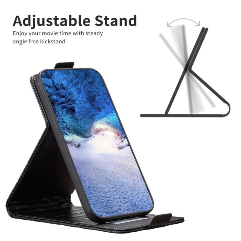 Läderfodral Samsung Galaxy A15 Telefonfodral Quiltad Vertikal Klaff