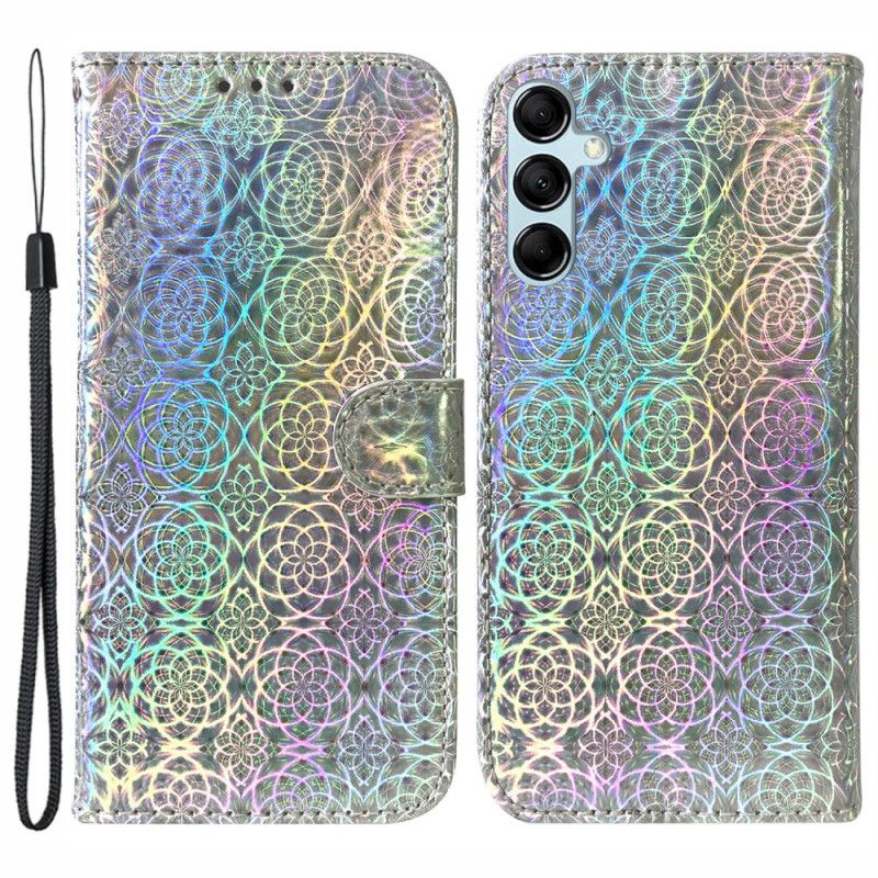 Läderskal Fodral Samsung Galaxy A15 Strappy Disco Style