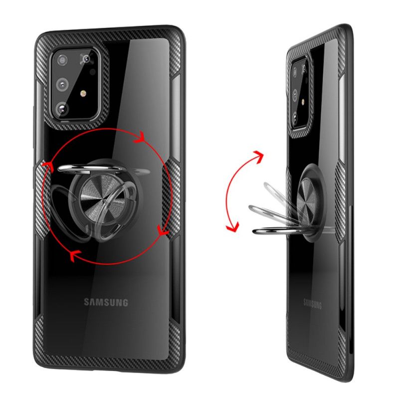 Skal för Samsung Galaxy S10 Lite Svart Kolfibermetallring