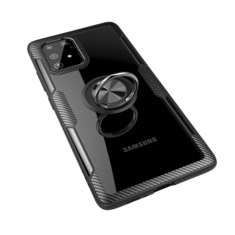 Skal för Samsung Galaxy S10 Lite Svart Kolfibermetallring