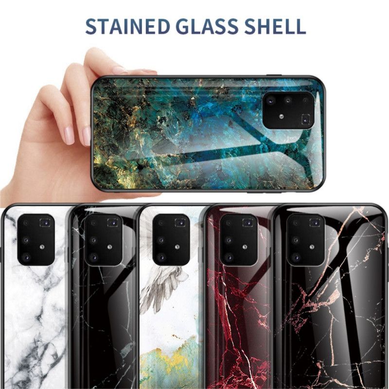 Skal för Samsung Galaxy S10 Lite Svart Premiumfärger Härdat Glas