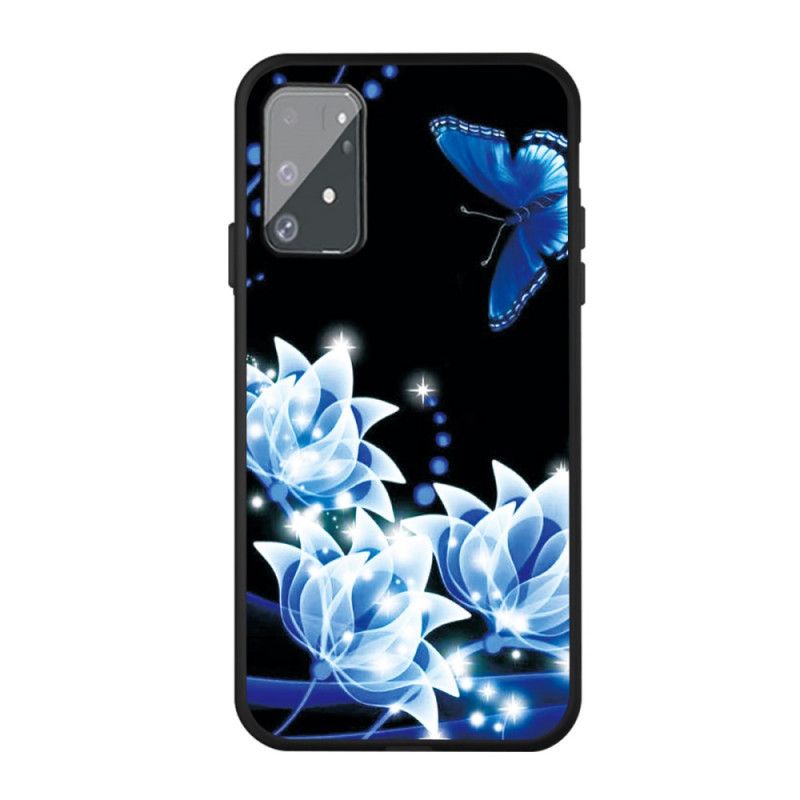 Skal Samsung Galaxy S10 Lite Mobilskal Fjäril Och Blå Blommor