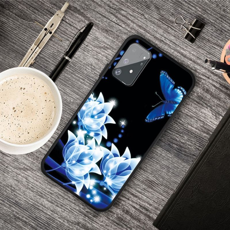 Skal Samsung Galaxy S10 Lite Mobilskal Fjäril Och Blå Blommor