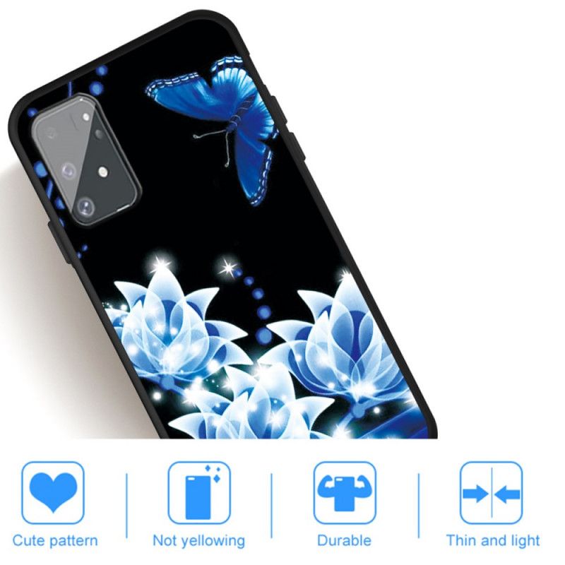 Skal Samsung Galaxy S10 Lite Mobilskal Fjäril Och Blå Blommor