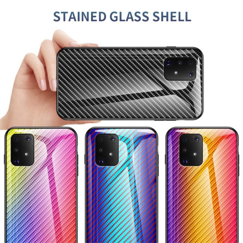 Skal Samsung Galaxy S10 Lite Svart Kolfiberhärdat Glas