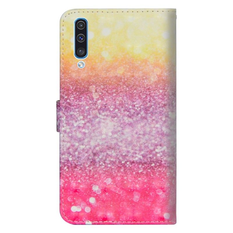 Fodral för Samsung Galaxy A70 Magenta Glittergradient