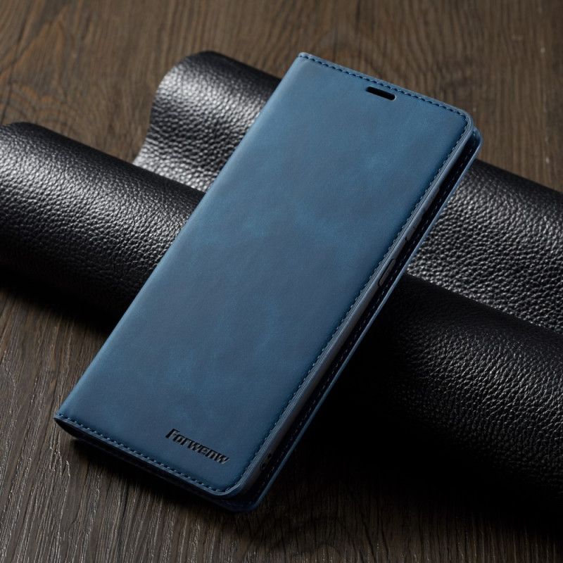 Folio-fodral Samsung Galaxy A70 Svart Forwenw Lädereffekt