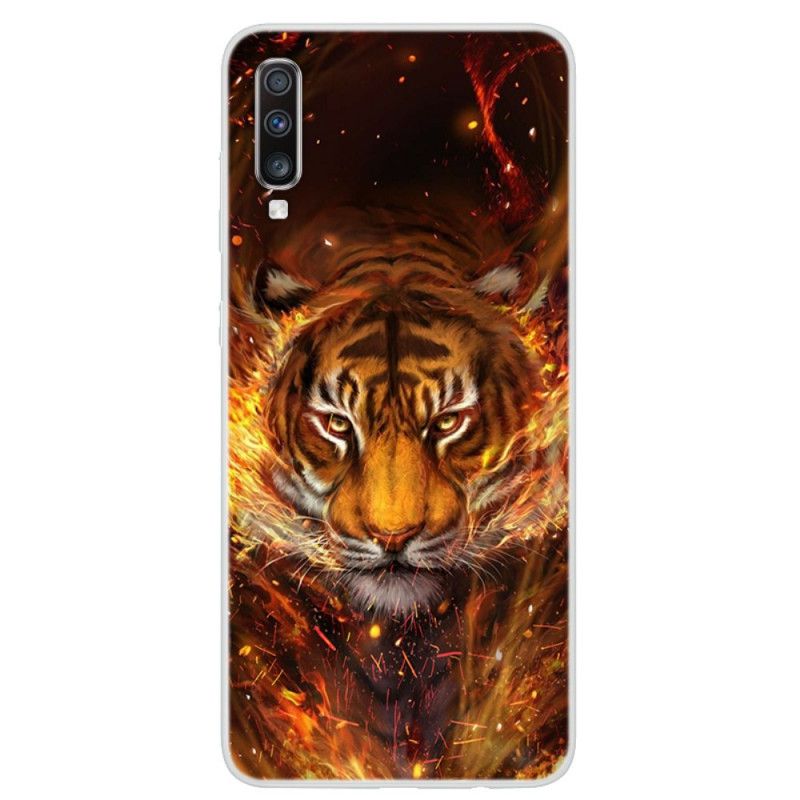 Skal för Samsung Galaxy A70 Eldtiger