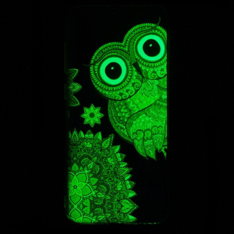 Skal för Samsung Galaxy A70 Fluorescerande Mandalauggla