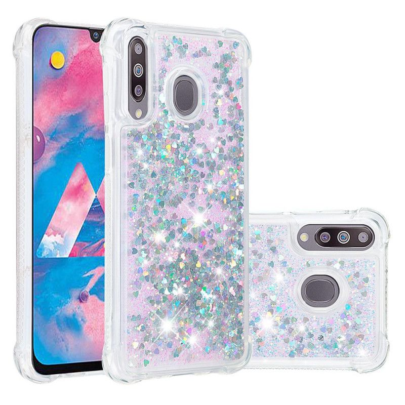 Skal Samsung Galaxy A70 Silver Lustglitter