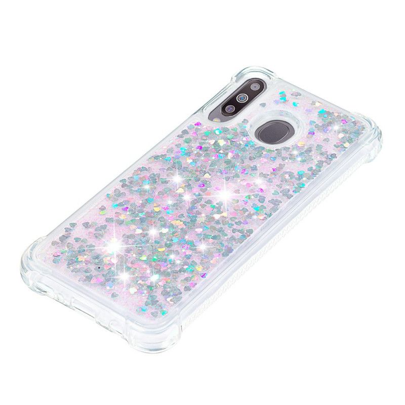 Skal Samsung Galaxy A70 Silver Lustglitter