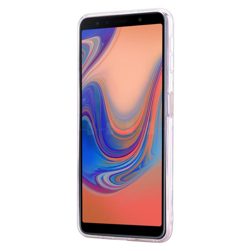 Skal Samsung Galaxy A70 Spets- Och Paljettblommor