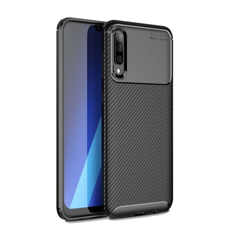 Skal Samsung Galaxy A70 Svart Flexibel Kolfiberstruktur