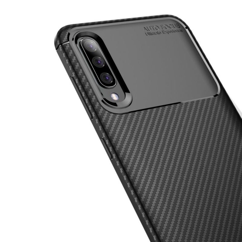 Skal Samsung Galaxy A70 Svart Flexibel Kolfiberstruktur