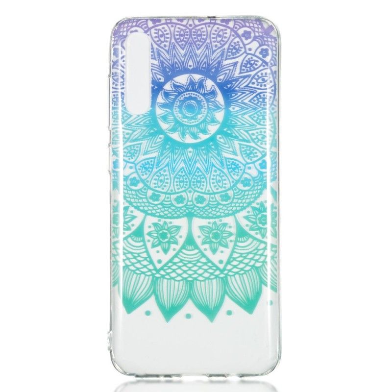 Skal Samsung Galaxy A70 Transparent Blå Mandala