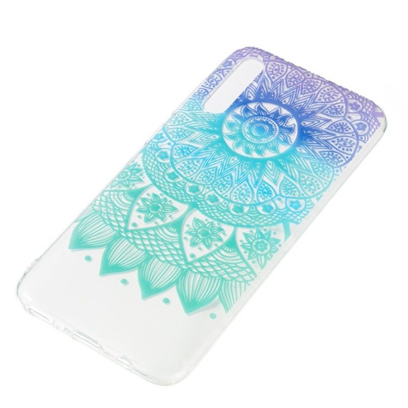 Skal Samsung Galaxy A70 Transparent Blå Mandala