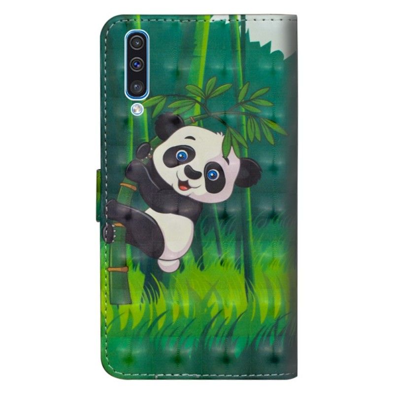 Skyddsfodral Samsung Galaxy A70 Panda Och Bambu