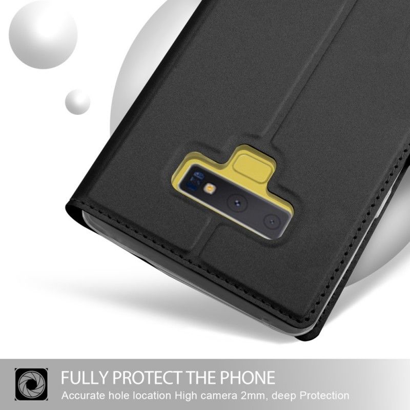Folio-fodral Samsung Galaxy Note 9 Gyllene Korthållare I Lädereffekt
