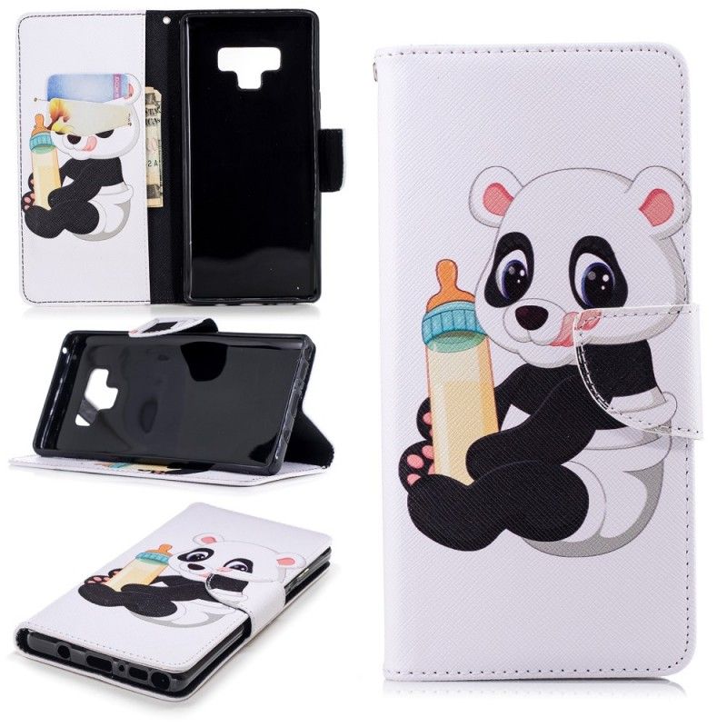 Läderskal Samsung Galaxy Note 9 Baby Panda