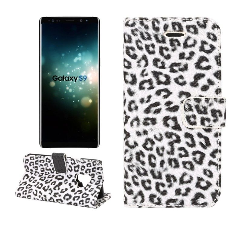 Fodral för Samsung Galaxy S9 Vit Leopard