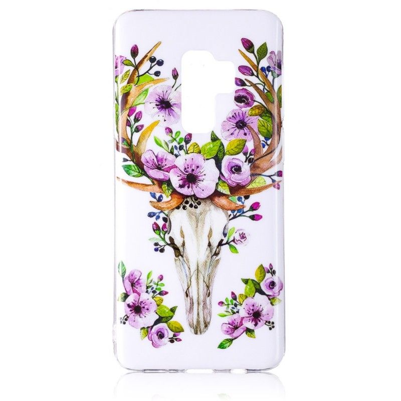 Skal för Samsung Galaxy S9 Fluorescerande Blommande Älg