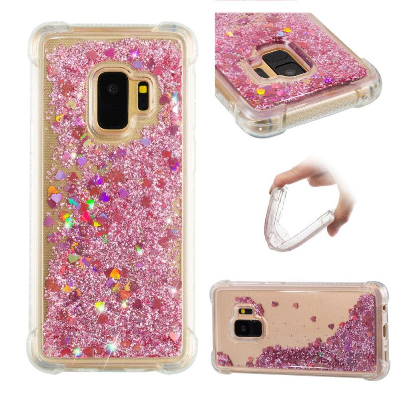 Skal för Samsung Galaxy S9 Ljusblå Premium Glitter