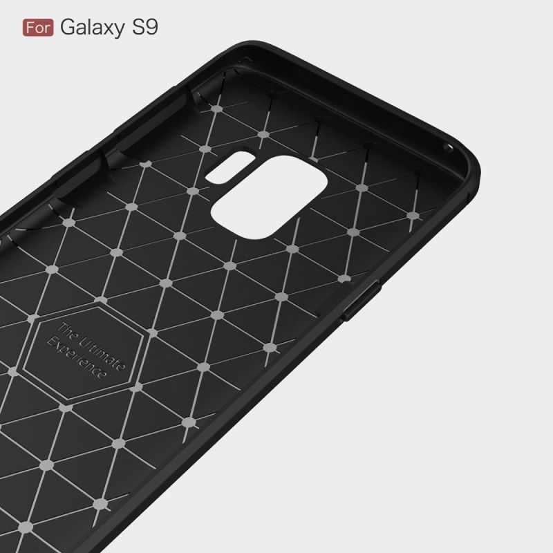 Skal för Samsung Galaxy S9 Svart Borstad Kolfiber