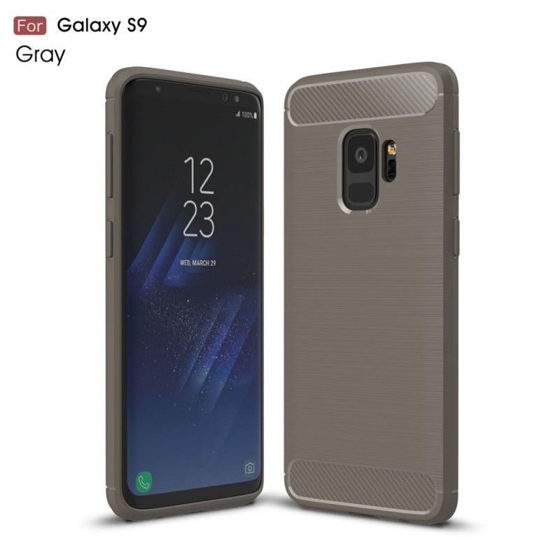 Skal för Samsung Galaxy S9 Svart Borstad Kolfiber