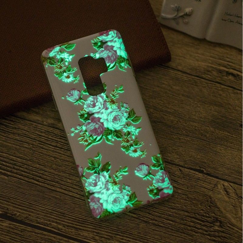 Skal Samsung Galaxy S9 Mobilskal Fluorescerande Frihetsblommor