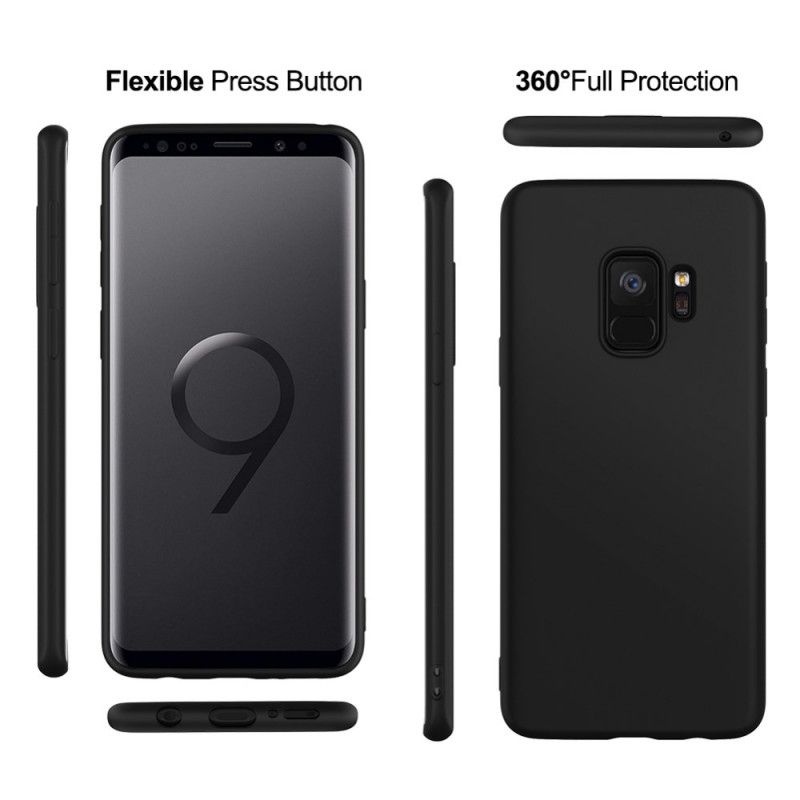 Skal Samsung Galaxy S9 Svart Flytande Silikon På X-Nivå