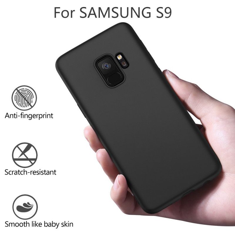 Skal Samsung Galaxy S9 Svart Flytande Silikon På X-Nivå