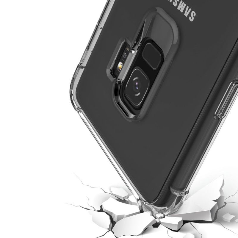 Skal Samsung Galaxy S9 Svart Genomskinliga Leeu-Skyddskuddar