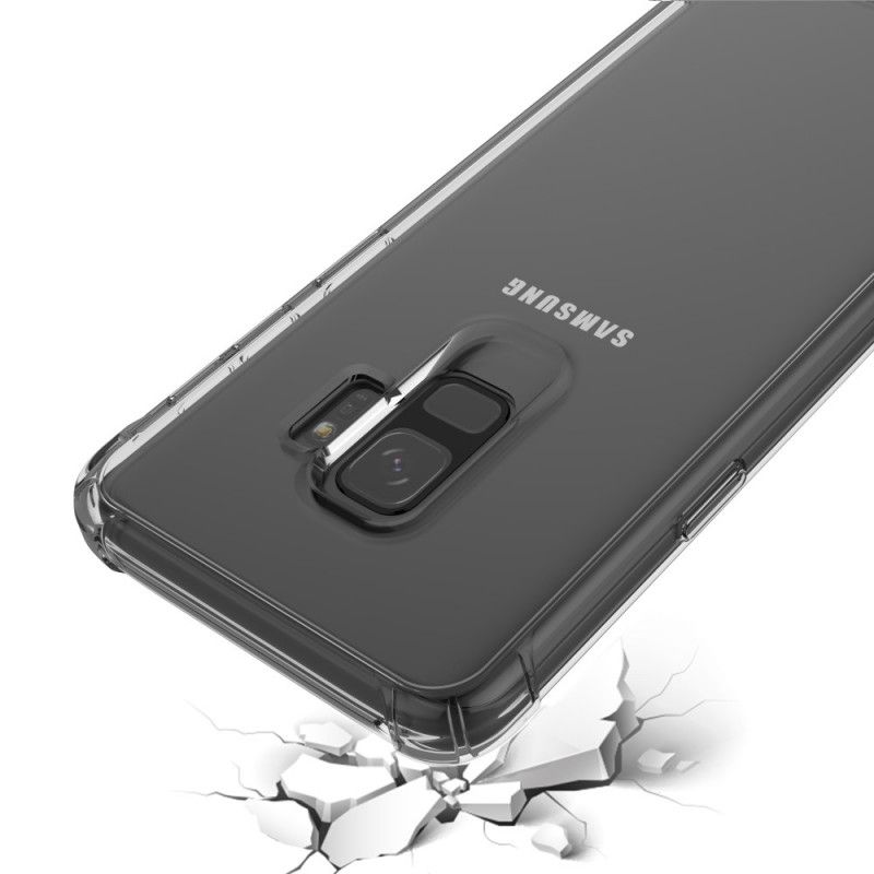 Skal Samsung Galaxy S9 Svart Genomskinliga Leeu-Skyddskuddar