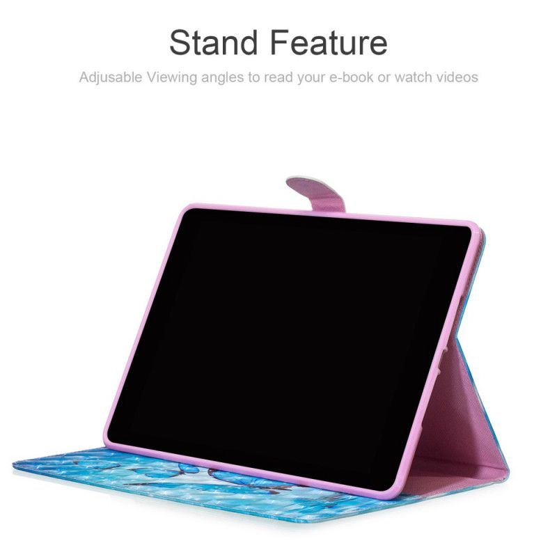 Fodral iPad 10.2" (2019) (2020) Ljusa Fjärilar