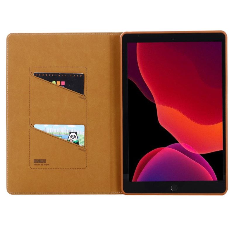 Fodral iPad 10.2" (2019) (2020) Svart Gebei Imiterat Litchiläder